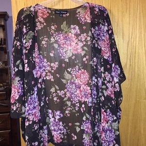 Sheer, floral Kimono